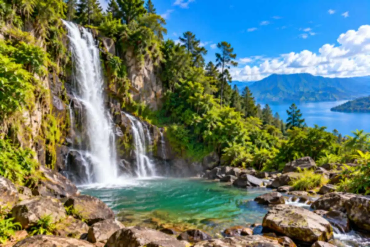 Air Terjun Efrata, Spot Foto Terbaik di Samosir dengan Panorama Alam yang Memukau