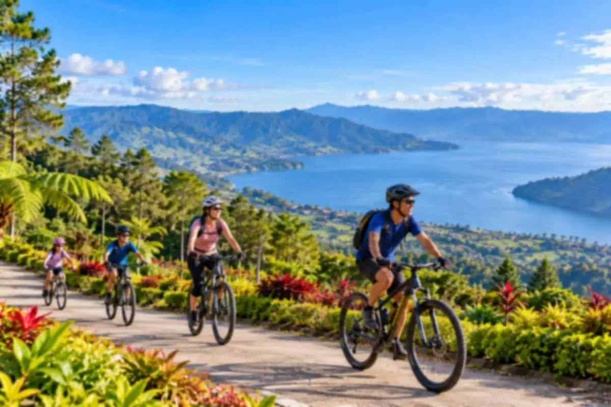 Aktiviti Berbasikal di Taman Simalem Resort, Menikmati Keindahan Alam Danau Toba